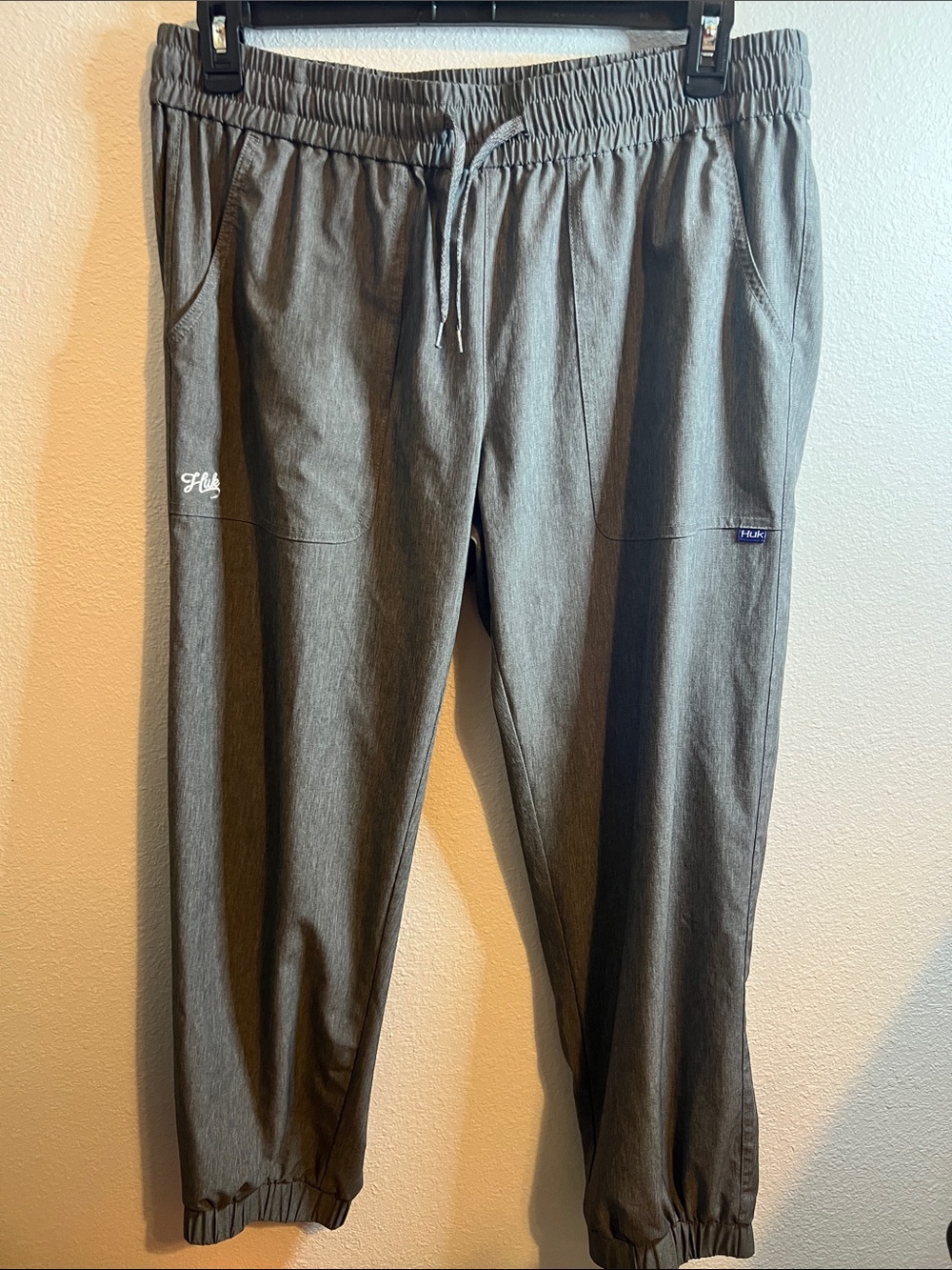 Huk Gray Elastic Waist Jogger Pants